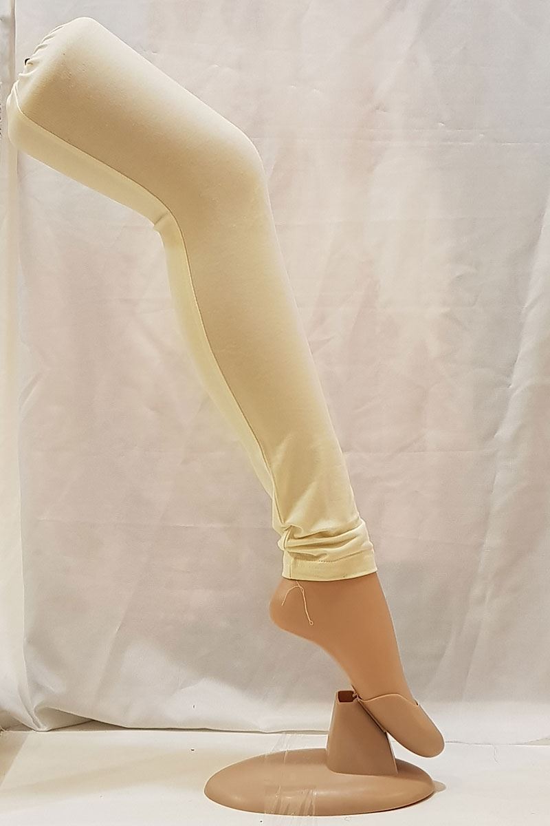 Mid Waist Cream Cotton Lycra Leggings, Slim Fit, Casual Wear at Rs 125 in  Noida