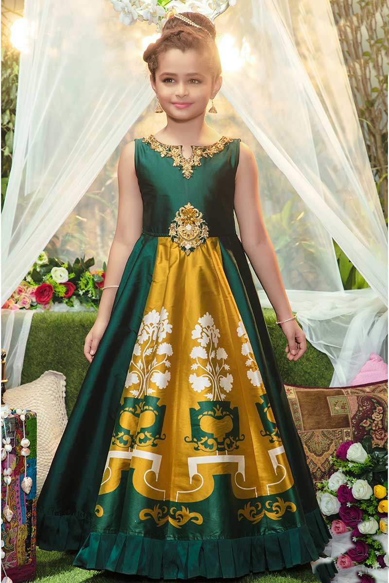 silk gown for kids