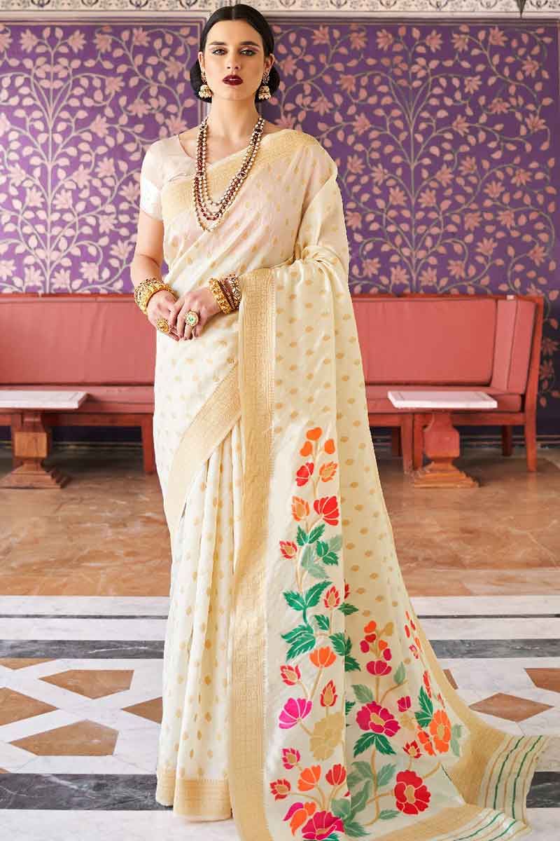 latest designer party wear silk sarees