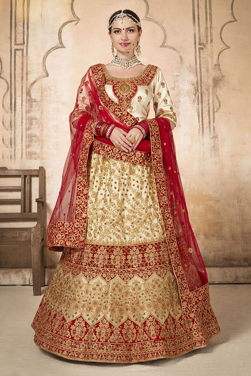 silk bridal lehenga