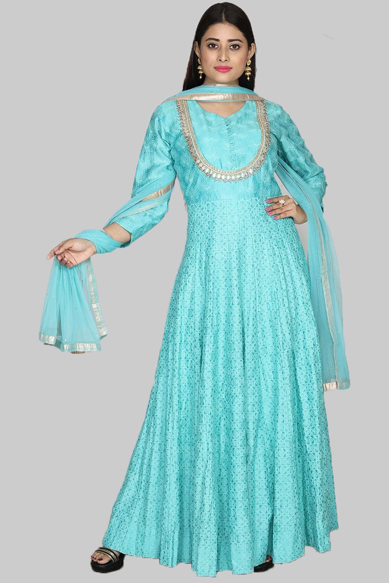 chicken anarkali suit