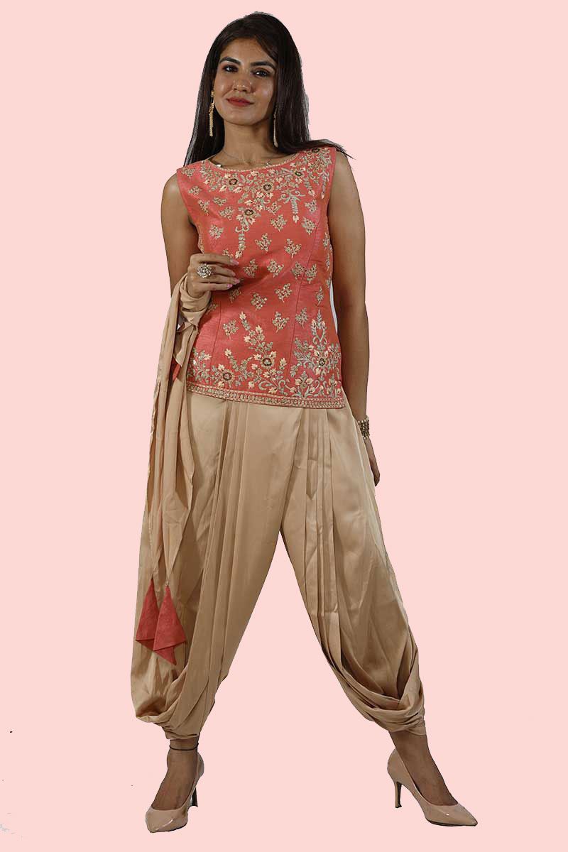 dhoti style suits for ladies