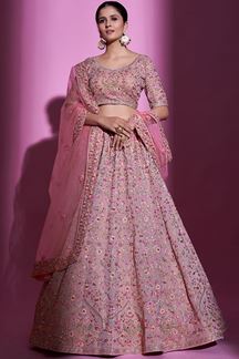 Picture of Marvelous Peach Colored Designer Lehenga Choli