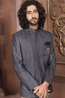 Picture of Majestic Grey Colored Designer Jodhpuri