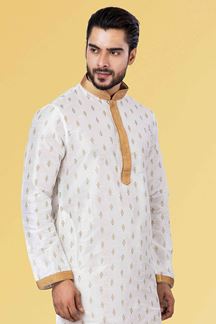 Picture of Charming Off-White Colored Designer Kurta Set