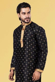 Picture of Marvelous Black Colored Designer Kurta Set