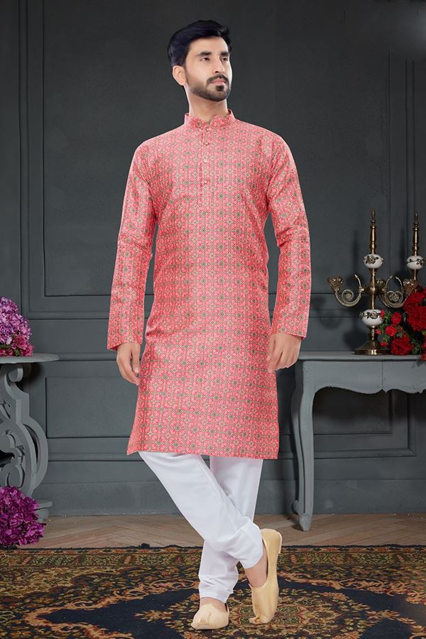 Picture of Elegant Pink Colored Designer Kurta Set