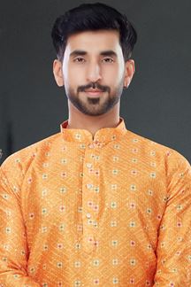 Picture of Charismatic Orange Colored Designer Kurta Set