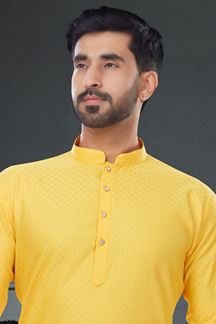 Picture of Exquisite Yellow Colored Designer Kurta Set