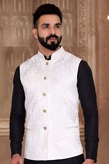 Picture of  Enticing White Colored Designer Menswear Jacket