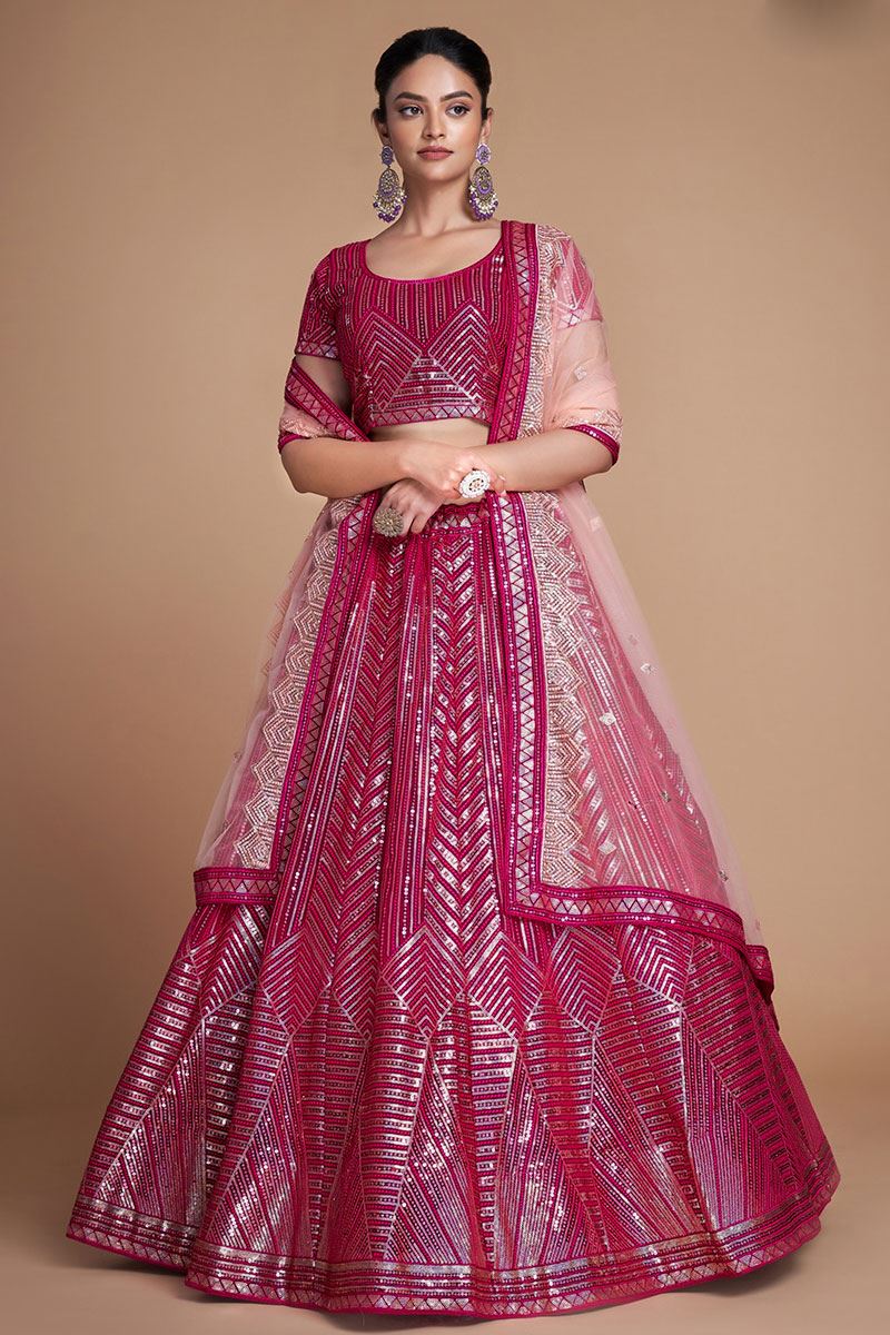 Buy E Ethnic Store Girl's Taffeta Silk Readymade Lehenga Choli(ees_.milan)  (9-10 Years, pink) at Amazon.in