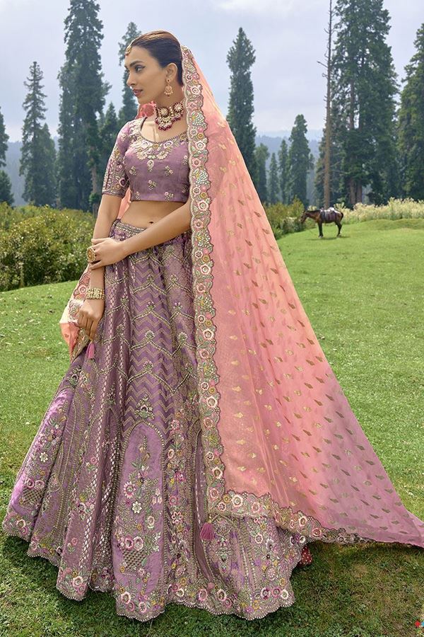 Picture of Awesome Pink Colored Designer Lehenga Choli