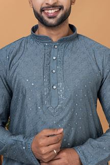 Picture of Royal Mens Designer Kurta and Churidar Set for Festive or Wedding