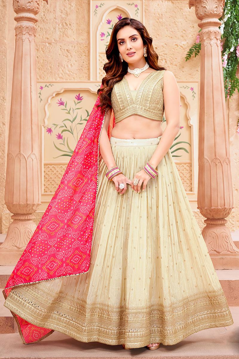Amazon.com: Pink Designer Indian net Cording & Sequin Bride's maid Lehenga  CHoli Dupatta WOman Ghagra Dress 1805 : Clothing, Shoes & Jewelry