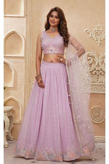 Picture of Impressive Light Pink Designer Indo-Western Lehenga Choli for Party and Engagement