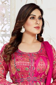 Picture of Dashing Pink Designer Palazzo Suit for Party and Festive wear