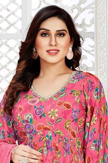 Picture of Bollywood Pink Designer Palazzo Suit for Party and Festive wear