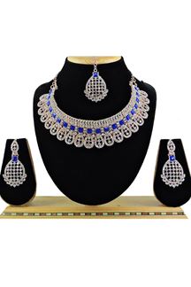 Picture of MarvelousBlue Designer Necklace Set for Party and Sangeet