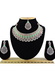 Picture of Attractive Mint Designer Necklace Set for Party and Engagement