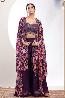 Picture of Heavenly Purple Designer Indo-Western Suit for Sangeet and Engagement