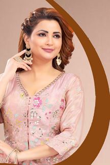 Picture of Creative Pink Designer Palazzo Suit for Party