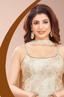 Picture of Stylish Beige Designer Gharara Suit for Party