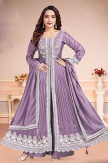 Picture of Glorious Lavender Designer Palazzo Suit for Party