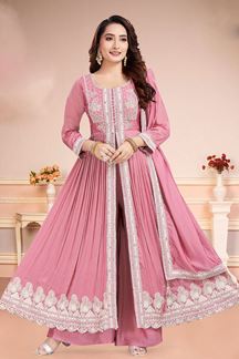 Picture of Heavenly Pink Designer Palazzo Suit for Party