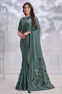 Picture of Smashing Designer Saree for Party and Engagement