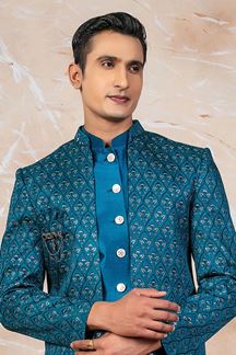 Picture of Captivating Designer Indo-Western Sherwani Set for Engagement and Sangeet