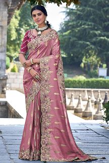 Picture of Mesmerizing Pure Silk Designer Saree for Wedding, Engagement and Reception