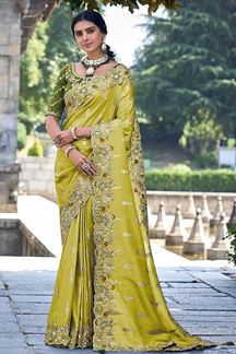 Picture of Royal Pure Silk Designer Saree for Wedding, Engagement 