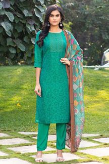 Picture of Impressive Art Silk Designer Salwar Suit for Festival and Mehendi