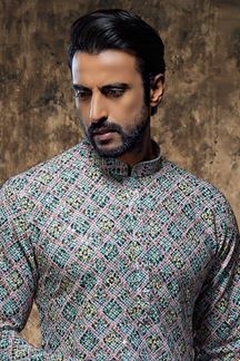 Picture of Dashing Designer Kurta and Pant Set for Festivals and Sangeet