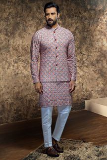 Picture of Classy Designer Mens Kurta Jacket Set for Party and Festivals