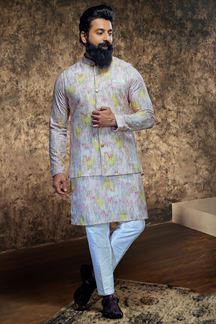 Picture of Aesthetic Designer Mens Kurta Jacket Set for Party and Festivals