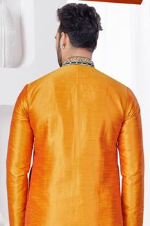 Picture of Awesome Mango Designer Kurta and Churidar Set for Haldi, Festivals