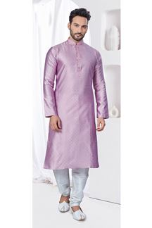 Picture of Charming Lavender Designer Kurta and Churidar Set for Engagement and Reception