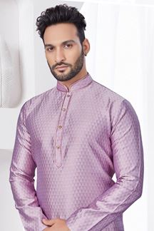 Picture of Charming Lavender Designer Kurta and Churidar Set for Engagement and Reception