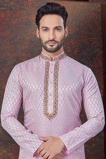 Picture of Exquisite Lavender Designer Kurta and Churidar Set for Engagement and Festivals