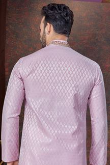 Picture of Exquisite Lavender Designer Kurta and Churidar Set for Engagement and Festivals