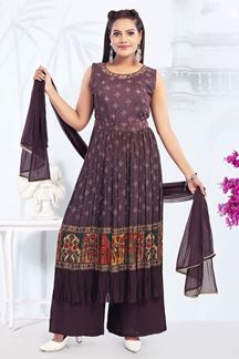 Picture of Fascinating Purple Designer Palazzo Suit for Party and Festivals