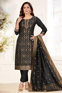 Picture of Royal Art Silk Designer Straight Cut Suit for Party