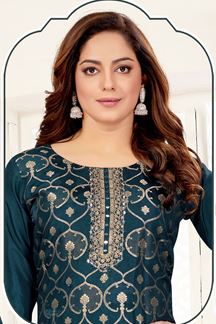 Picture of Bollywood Art Silk Designer Straight Cut Suit for 