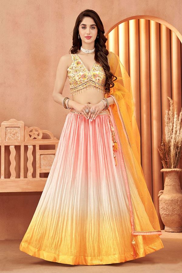 Picture of Mesmerizing Multi-Designer Indo-western Lehenga Choli for Engagement, Reception and Party