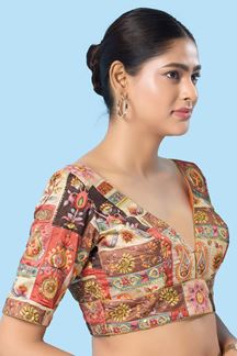 Picture of Marvelous Gajari Designer Blouse for Party and Festivals