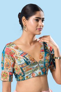 Picture of Smashing Sky Blue Designer Blouse for Sangeet and Festivals