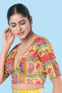 Picture of Exuberant Yellow Designer Blouse for Haldi and Festivals