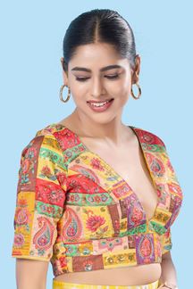 Picture of Exuberant Yellow Designer Blouse for Haldi and Festivals