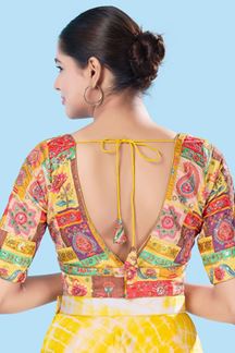 Picture of Exuberant Yellow Designer Blouse for Haldi and Festivals